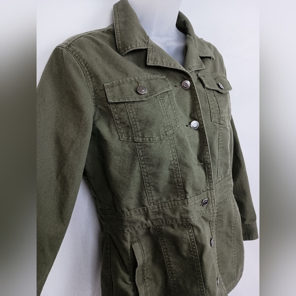 Olive Green Utility Chore DULUTH TRADING Women's Jacket (#1,377) - Picture 4 of 7